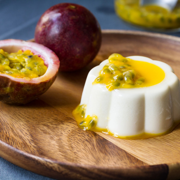 Panna cotta coco et fruits de la passion facile