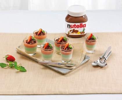 Panna cotta tricolore au Nutella®