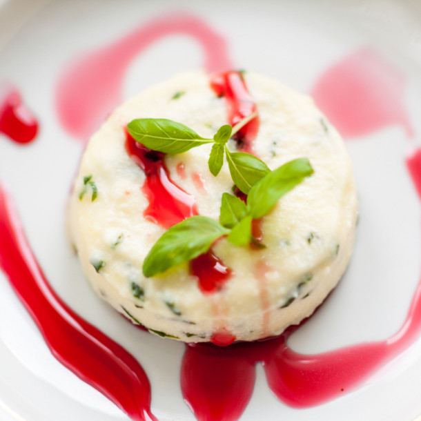 Pannacotta au basilic