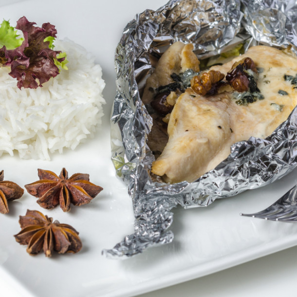 Papillote de blancs de poulet