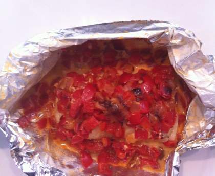 Papillote de poisson au poivron