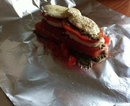 Papillote de poisson aux legumes d'été, miel et gingembre