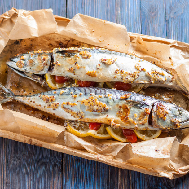 Papillote de sardines à la moutarde
