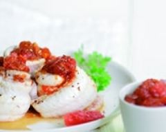 Papillote de sole et chutney de pamplemousse de Floride