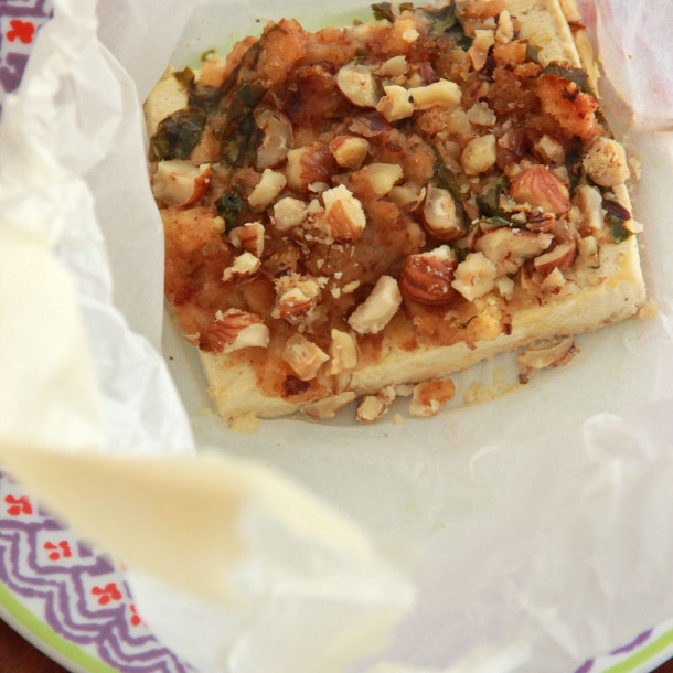 Papillotes de tofu gremolata
