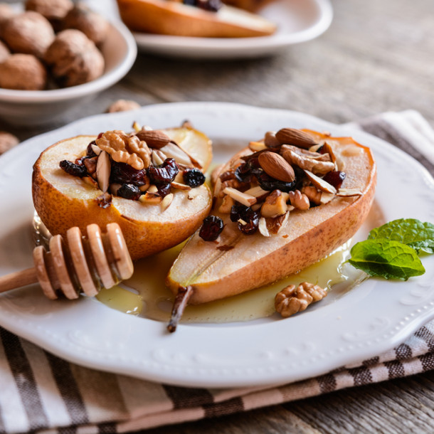 Papillotes poires-figues-miel