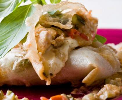Papillottes de poulet à l'italienne