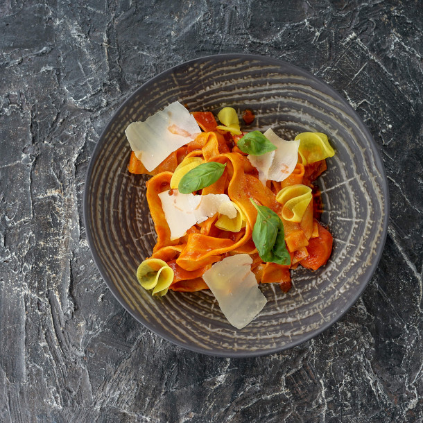 Pappardelles au basilic