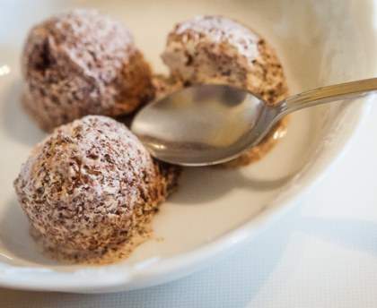Parfait glacé au baileys, sauce au café