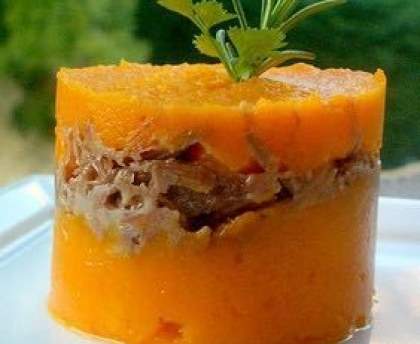 Parmentier de canard au potiron vanillé
