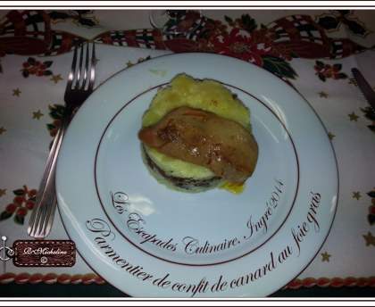 Parmentier de confit de canard et foie gras
