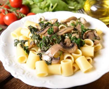 Pasta végétariennes aux épinards