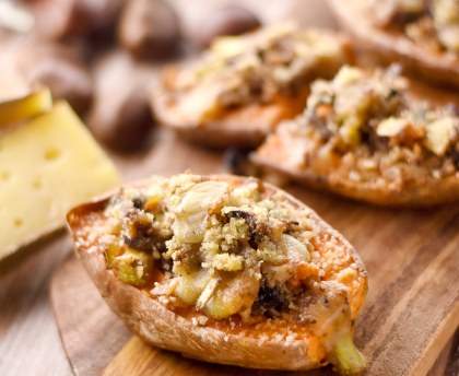 Patates douces farcies végétariennes de Noël