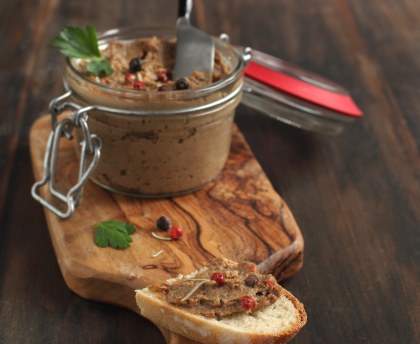 Pâté de lapin au cognac (stérilisation en bocaux)