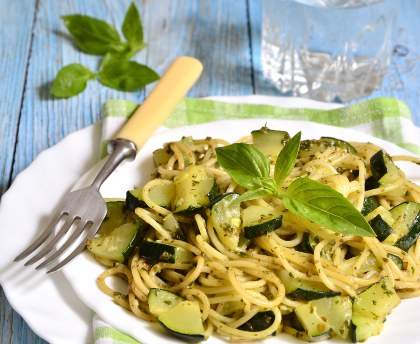 Pâtes à la courgette