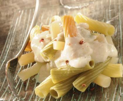Pâtes à la sauce blanche aux salsifis