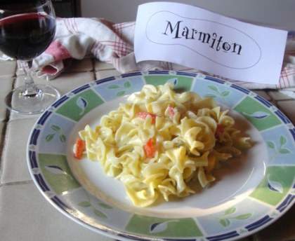 Pâtes au poivron - Roquefort