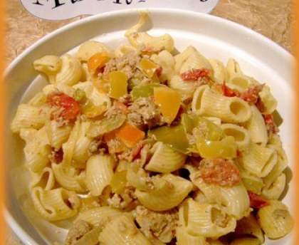 Pâtes au thon et aux poivrons