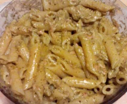 Pâtes au thon et pesto