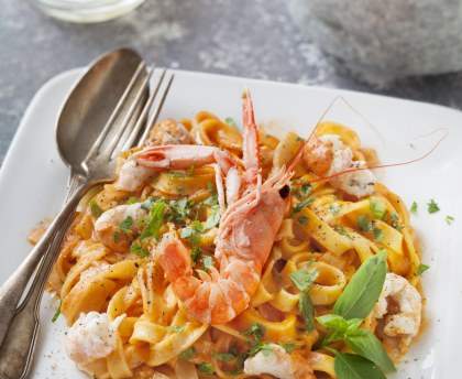 Pâtes aux langoustines
