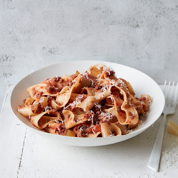 Pâtes bolognaise à la sauce soja 