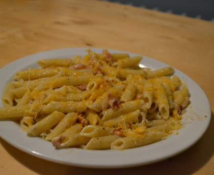 Pâtes carbonara à la québécoise