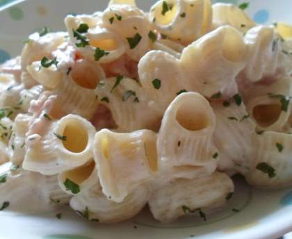 Pâtes jambon moutarde mascarpone
