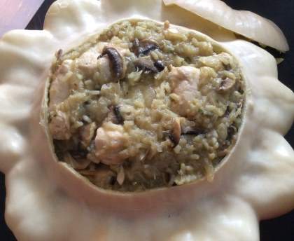 Pâtissons farcis au poulet et au riz