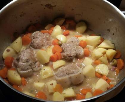 Paupiettes au vin blanc et lardons