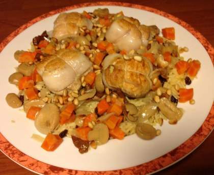 Paupiettes de dinde aux raisins et pignons
