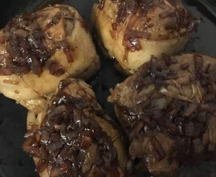 Paupiettes de lapin laquées