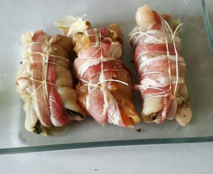Paupiettes de poulet aux champignons