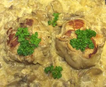 Paupiettes de veau au cidre