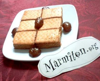 Pavé à la crème de marrons