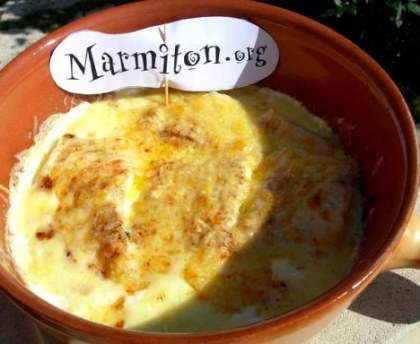 Pavé de perche en gratin