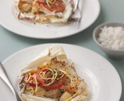 Pavé de saumon frais en papillotte