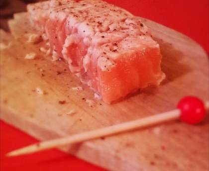 Pavé de saumon mi-cuit citronné