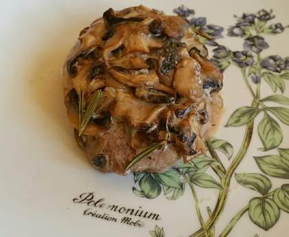 Pavé de veau au coulis de champignons