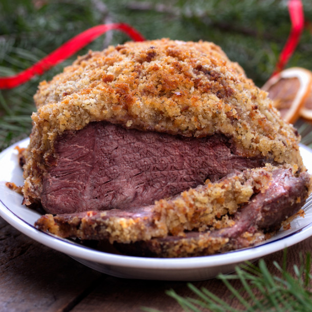 Pavés de boeuf en croûte de moutarde
