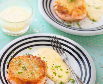 Pavés de saumon en croûte parmentière