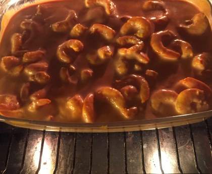 Pavés de saumon sauce crevettes
