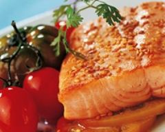 Pavés de truite aux tomates et graines de sésame