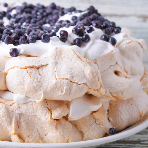 Pavlova aux myrtilles facile