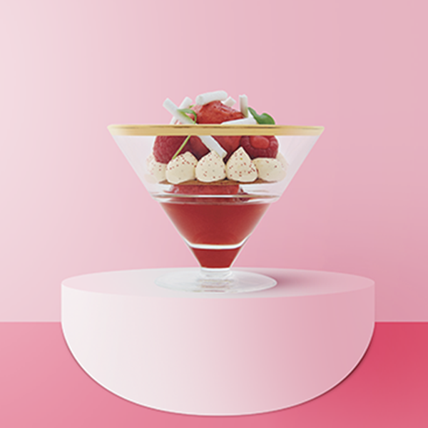 Pavlova revisitée & son sorbet framboise