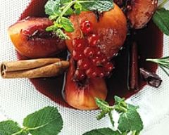 Pêches au vin