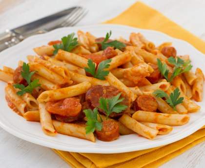 Penne au chorizo 