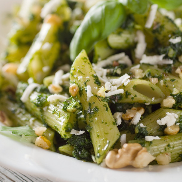 Penne au Pesto de Roquette - Epinards