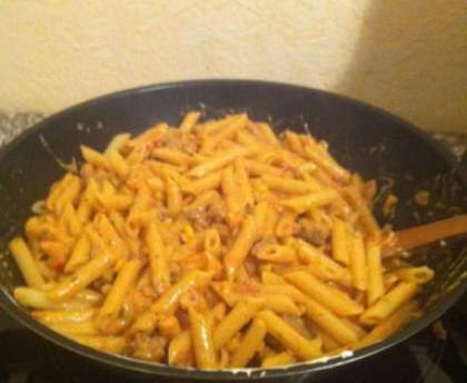 Penne carnivores à la vodka