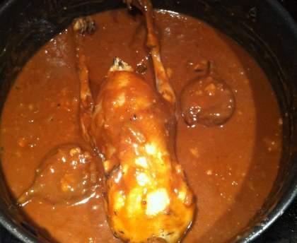 Perdrix à la sauce chocolat