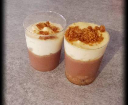 Petite verrine compote spéculoos façon tiramisu